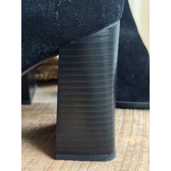 Sam Edelman Black Suede Block Heel - Picture 3 of 10